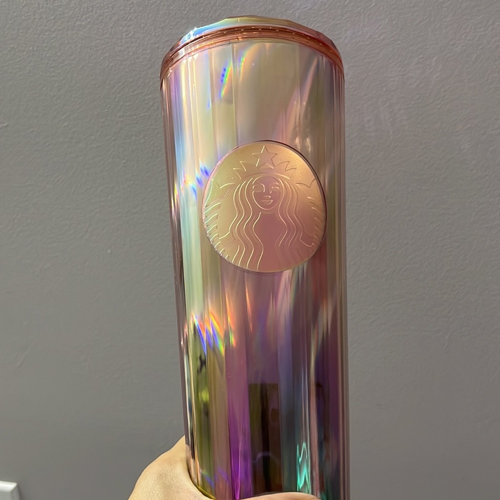 BNWT Starbucks Dec 2021 China Pale Rose Gold Dome